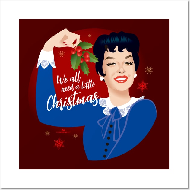 A Liittle Auntie Mame Christmas Wall Art by AlejandroMogolloArt